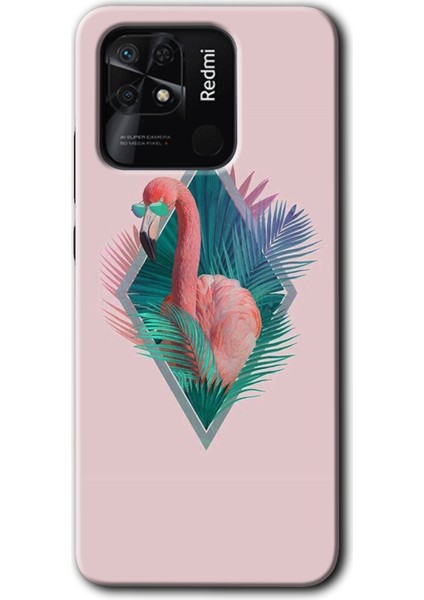 Xiaomi Redmi 10C Kılıf Hd Desen Baskılı Arka Kapak - Flamingo