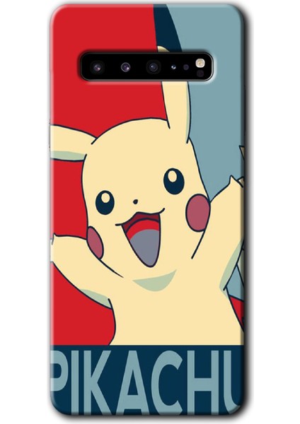 Samsung Galaxy S10 Plus Kılıf Hd Desen Baskılı Arka Kapak - Pikaçhu