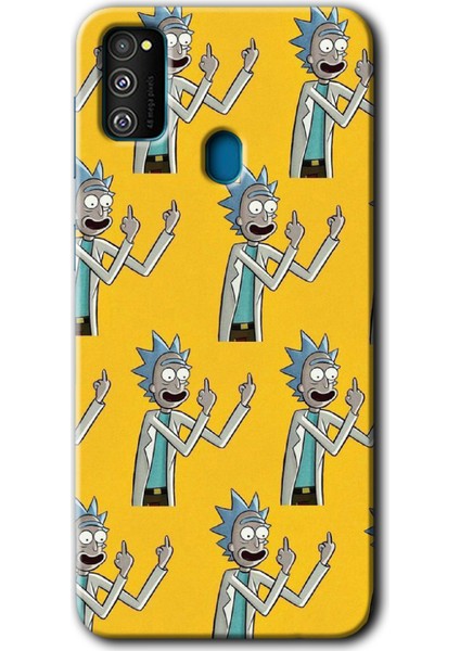 Samsung Galaxy M21 Kılıf Hd Desen Baskılı Arka Kapak - Rick Felsefesi