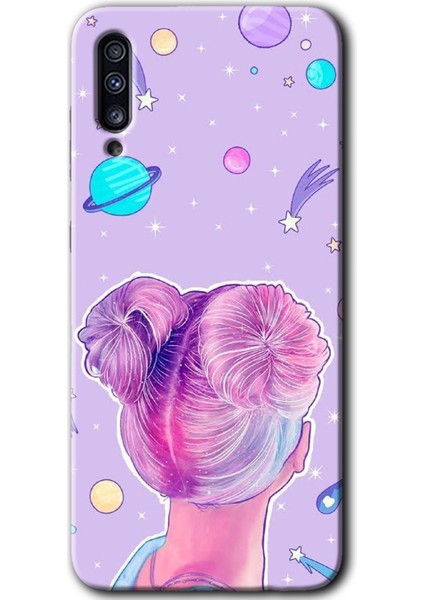 Samsung Galaxy A70 Kılıf Hd Desen Baskılı Arka Kapak - Uzaylı Kız