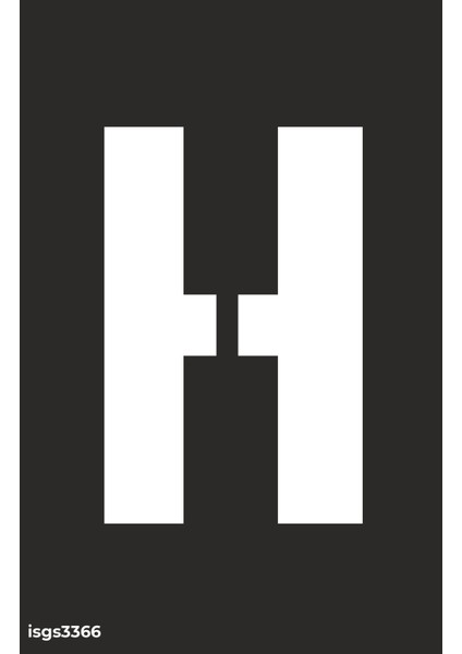 H Harfi Boyama Şablonu