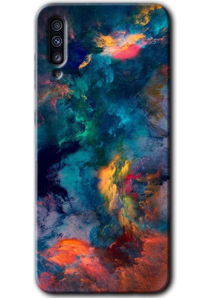 Samsung Galaxy A50 Kılıf Hd Desen Baskılı Arka Kapak - Color Storm