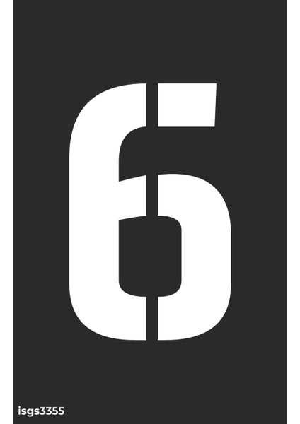 6 Rakamı Boyama Şablonu Set 1