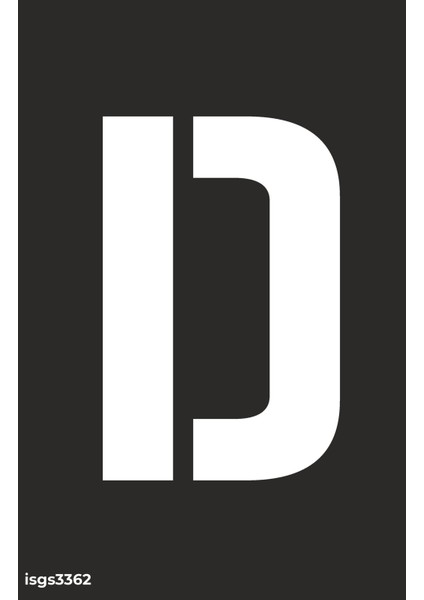 D Harfi Boyama Şablonu