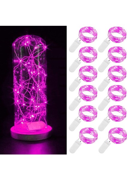 12 x 2m Gümüş Tel Lamba Pembe (Yurt Dışından)