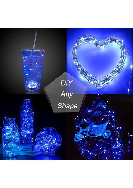 10 x 3 M Gümüş Tel Lamba Mavi (Yurt Dışından) fiyatları