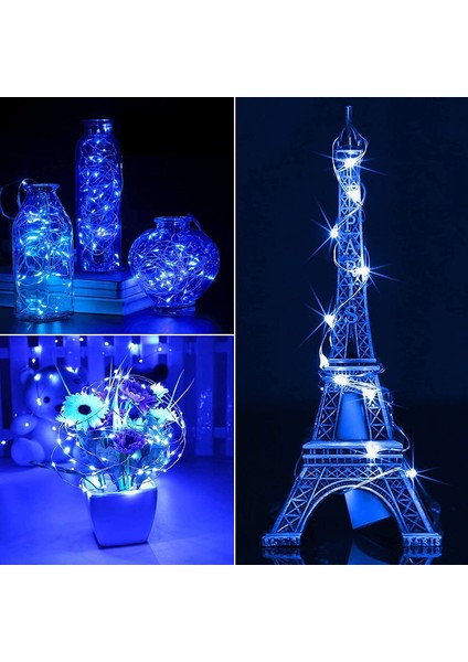 10 x 3 M Gümüş Tel Lamba Mavi (Yurt Dışından) indirimleri