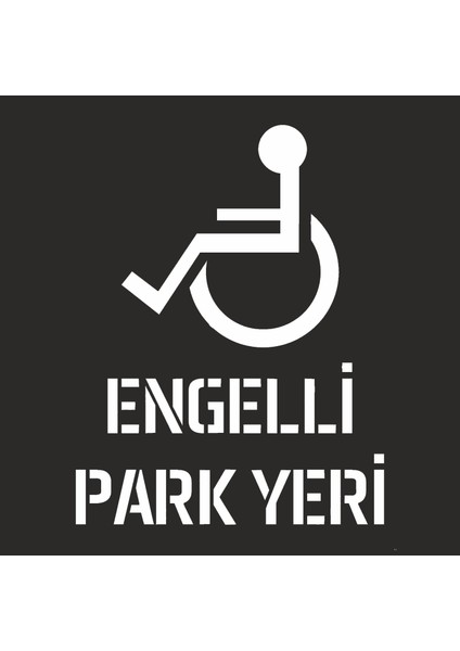 Engelli Park Yeri Boyama Şablonu/40x40cm/kompozit