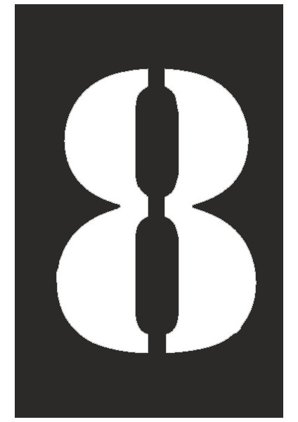 8 Rakamı Boyama Şablonu Set2
