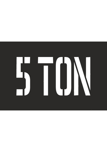 5 Ton Boyama Şablonu/40x25cm/kompozit