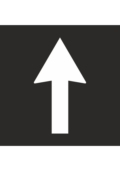 Ileri Ince Ok Boyama Şablonu/40x40cm/kompozit