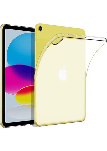 Case 4U Apple iPad 2022 (10.Nesil) 10.9" Kılıf Tablet Süper Silikon Arka Kapak Şeffaf