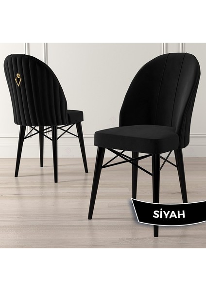 Concept Roz Serisi 80X132 Mdf Açılabilir Siyah Mermer Desen Mutfak Masa Takımı 4 Sandalye Gold Halkalı fırsatları