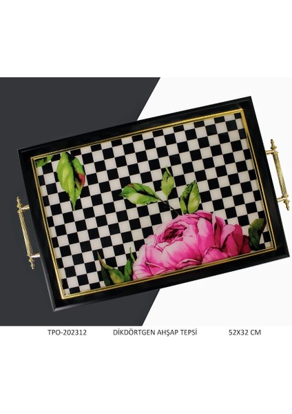 Dikdörtgen Ahşap Tepsi 1TPO-202312