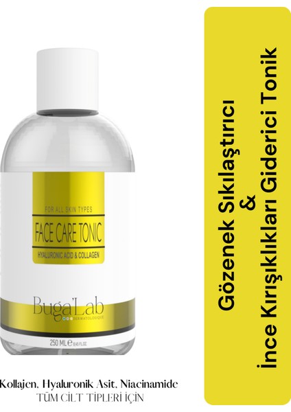 Buga’lab Dermatologique Tonik Tüm Ciltler Için Hyaluronik & Collagen Tonik 250 ml