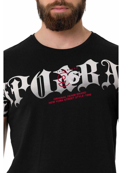 CT768 Italik Font Siyah Tişört modelleri