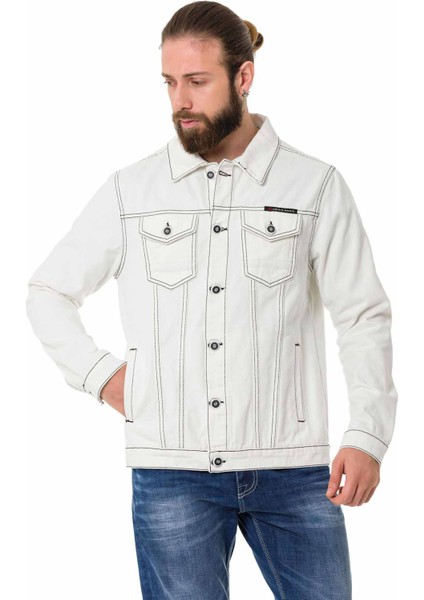 CJ289 Beyaz Kot Ceket modelleri
