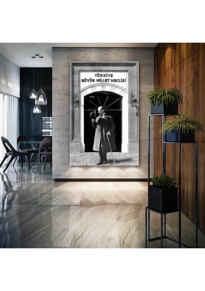 Mustafa Kemal Atatürk Türkiye Büyük Millet Meclisi Makam Dekor Kanvas Tablo