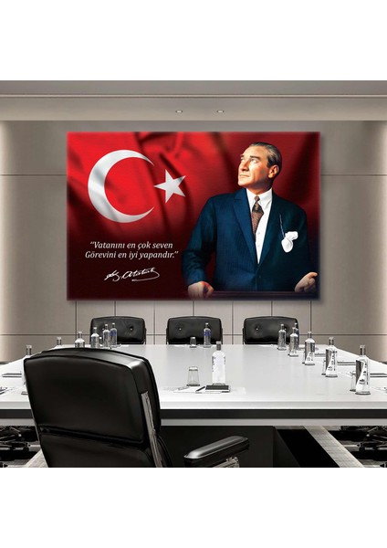 Mustafa Kemal Atatürk Makam Arkası Dekor Kanvas Tablo