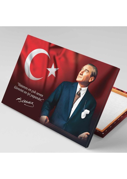 Mustafa Kemal Atatürk Makam Arkası Dekor Kanvas Tablo