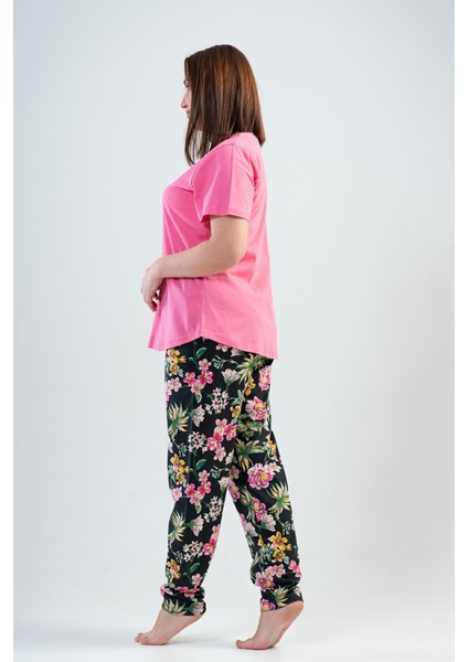 Kadın O. Büyük Beden Kısa Kol Pijama Takım