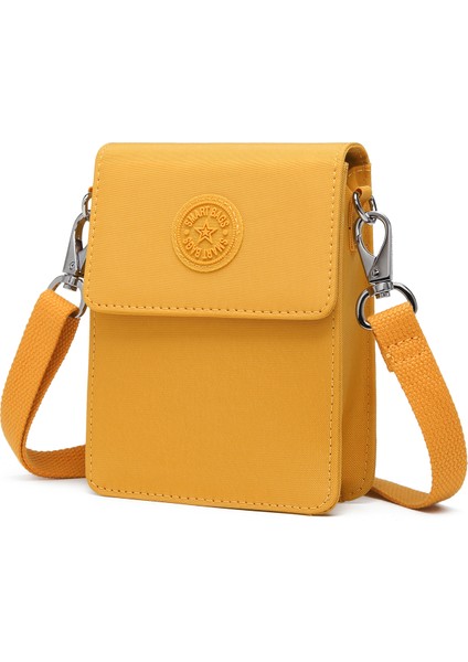 Küçük Telefonluk Kadın Çantası Krinkıl Kumaş 3173 Hardal modelleri