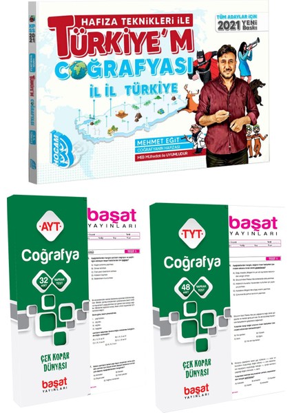 Türkiye'm Coğrafyası+Başat AYT Coğrafya Çek Kopar+ TYT Coğrafya Çek Kopar