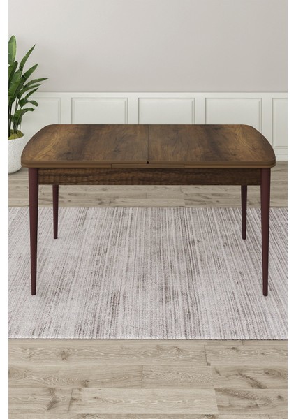 Concept Roz Serisi 80X132 Mdf Barok Ahşap Desen Mutfak Masası 4 Sandalye ve 1 Bench Gold Halkalı fiyatları