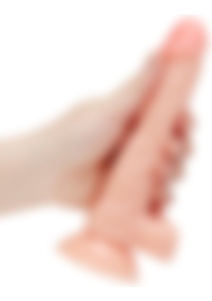 Kiss Shop 20 cm Ultra Gerçekçi Doku Vantuzlu Testisli Dildo