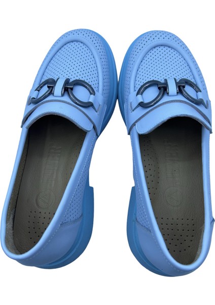 Kadın Mavi Loafer Ayakkabı fırsatları