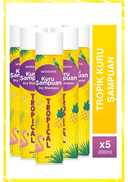 Tropik Kuru Şampuan 200 ml 5 Adet