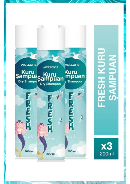 Fresh Kuru Şampuan 200 ml 3 Adet