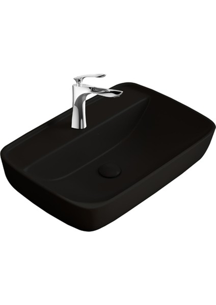 Enzo Matt Black Çanak Lavabo
