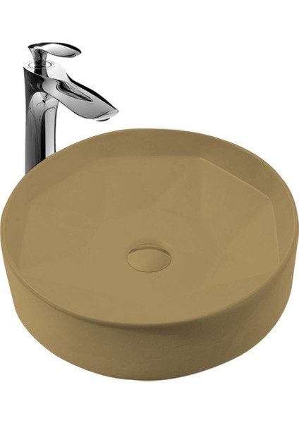 Diamond Matt Ocher Yellow Çanak Lavabo