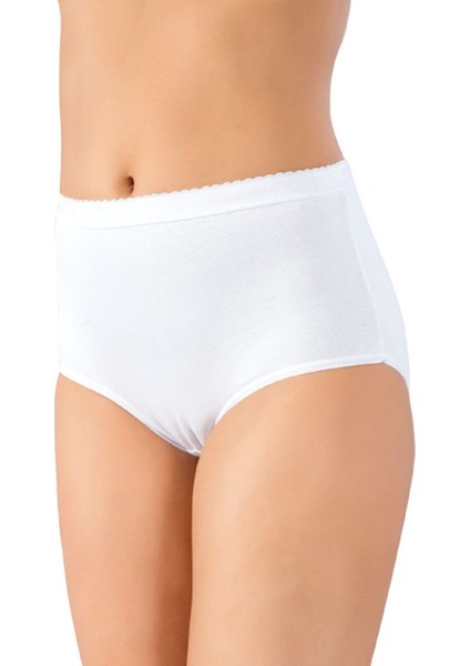 10'lu Ekonomik Paket, Geniş Kalçalar Için, Pamuklu & Likralı, Süper Yüksek Bel Kadın Bato Külot 107