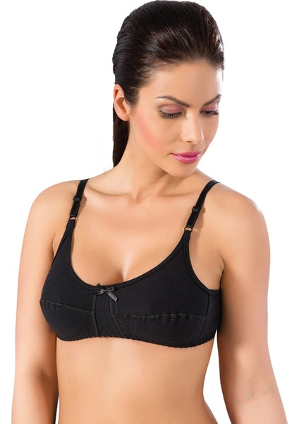 3'lü Ekonomik Paket, %100 Pamuklu, Büyük Beden, Balensiz, Desteksiz, Kapsız, Penye Battal Sütyen 083