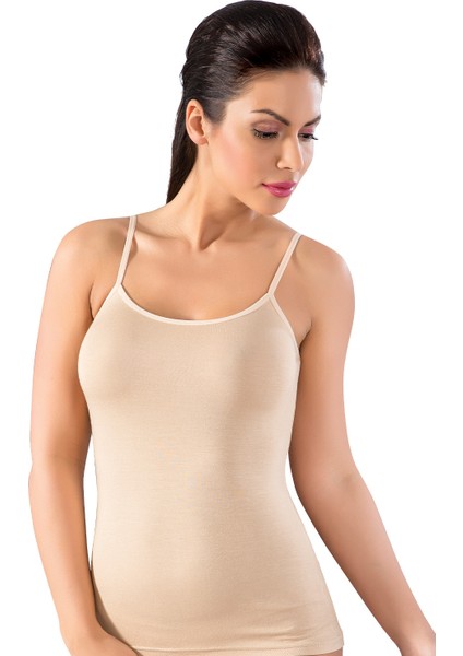 3'lü Ekonomik Bamboo Ince Askılı Bayan Atlet