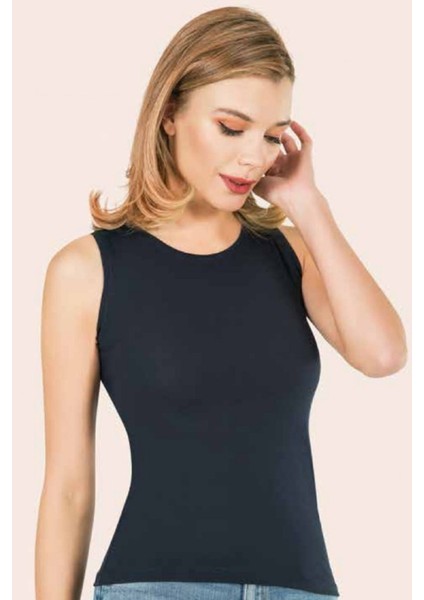 5 Adet, Kadın Kolsuz Bisiklet Yaka Atlet %92 Cotton %8 Lycra Siyah fiyatları