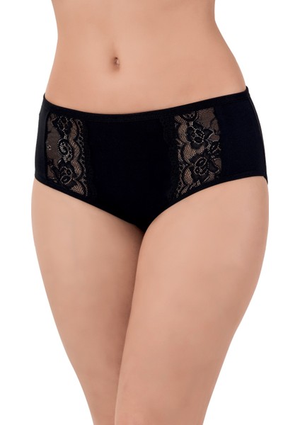 10'lu Paket, Pamuklu & Likralı, Geniş Kalçalı Kadınlara, Süper Yüksek Belli, Dantelli Bato Külot