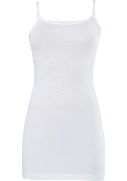 10 Adet, Ekonomik Paket Bayan Penye Kombinezon %45 Pamuk %45 Viskon %10 Likra Beyaz fiyatları