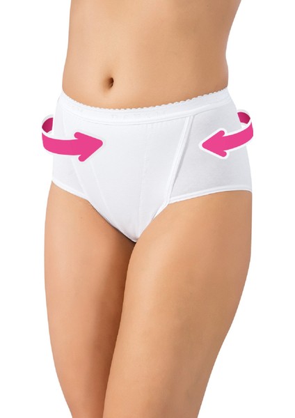 2'li Paket, Pamuklu & Likralı, Geniş Kalçalı Kadınlar Için, Süper Yüksek Belli, Kadın Bato Külot 491 fiyatları