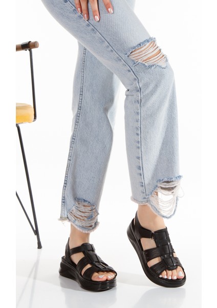 İç Dış Deri Ortopedik Taban Comfort Kadın Sandalet fiyatları