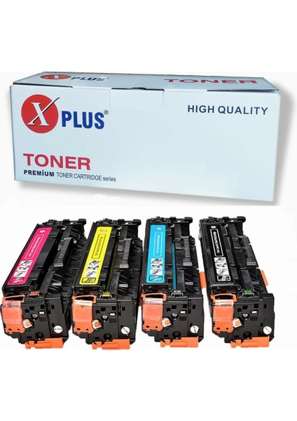 Hp Color Laserjet Pro Mfp M476DN CF380A/CF381A/CF382A/CF383A Ithal 4 Renk Muadil Toner Seti Chipli 3.500 Sayfa