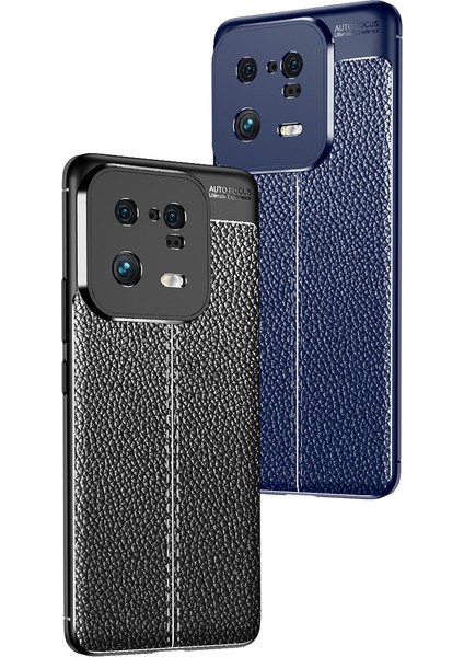 Xiaomi Mi 13 Pro Kılıf Deri Dokulu Kamera Korumalı Silikon