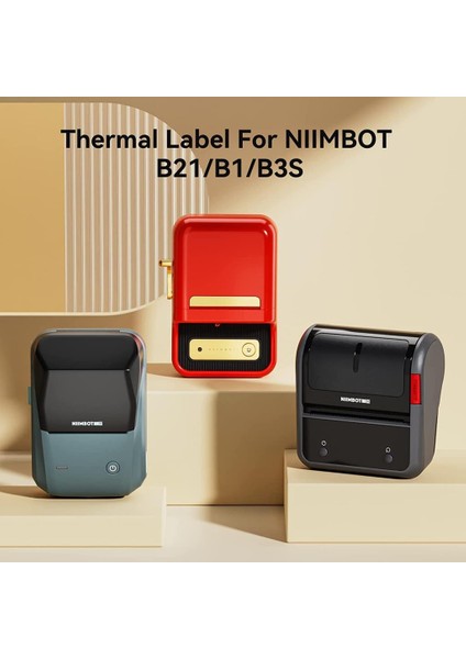 50X50MM Yuvarlak Beyaz Etiket B21/B1/B3S Için 150 Adet Yırtılmaz, Sudan ve Yağdan Etkilenmez modelleri