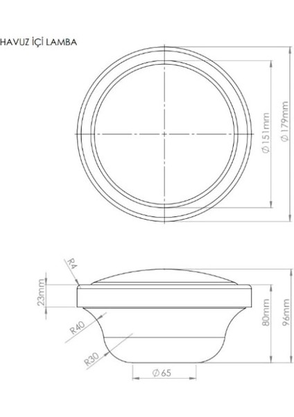 20 Watt Beyaz Smd LED Havuz Ampulu / Par 56 Tenda