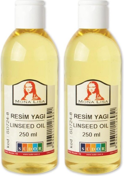 Keten Yağı 250 ml 2 Adet Resim Yağı Monalisa Rafine Bezir Yağı Yağlı Boya Incelticisi Yağlı Boya Yardımcı Malzemesi fiyatları