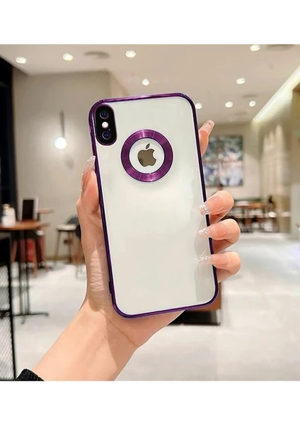 iPhone Xs Uyumlu Kenarları Parlak Kamera Lens Koruyuculu Telefon Kılıfı