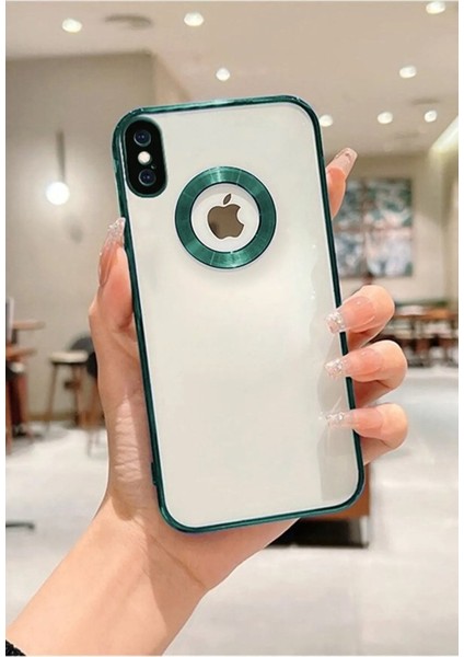 iPhone x Uyumlu Kenarları Parlak Kamera Lens Koruyuculu Telefon Kılıfı