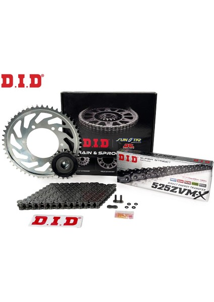 Zvm-X-Sunstar 2004-2008 Honda Cbf 500 Uyumlu Zincir Dişli Set Çelik Renk